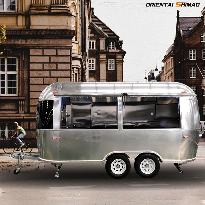 รถบรรทุกอาหาร Airstream อะลูมิเนียม